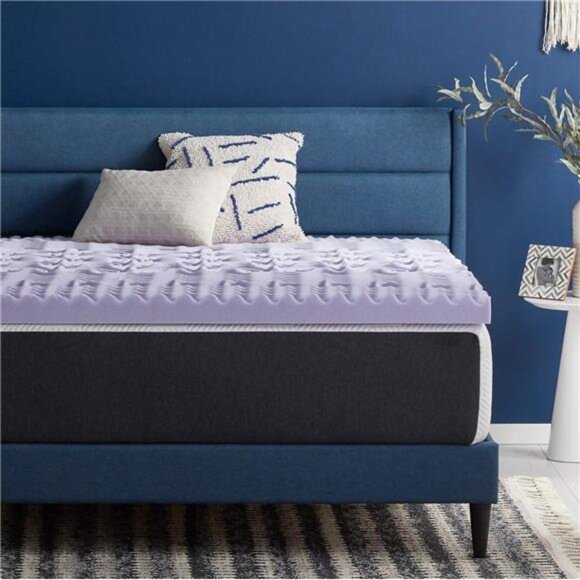 Lavender-Infused Mattress Topper, Queen - Picture 1 of 7